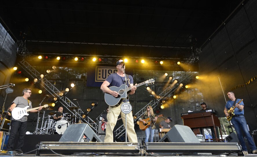 Trace Adkins, country music singer, performs for members of the Kaiserslautern Military Community and their families at Ramstein Air Base, Germany, June 11, 2016. The free concert was open to all Department of Defense cardholders. (U.S. Air Force photo/ Airman 1st Class Joshua Magbanua) 