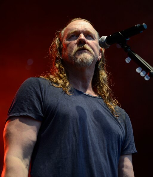 Trace Adkins, country music singer, performs during a free concert at Ramstein Air Base, Germany, June 11, 2016. The event was sponsored by the USO for Department of Defense members and their families in the Kaiserslautern Military Community. (U.S. Air Force photo/ Airman 1st Class Joshua Magbanua)