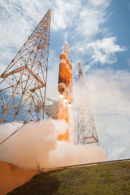 A United Launch Alliance Delta IV-Heavy rocket lifts off from Space Launch Complex 37B at Cape Canaveral Air Force Station, Florida, June 11, 2016, at 1:51 p.m. ET. The ULA Delta IV rocket carried a classified national security payload for the U.S. National Reconnaissance Office. (Courtesy photo by ULA)