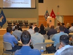 Jose Pereira, an IH supervisor and member of the IH Culture Improvement Team, addresses attendees during an IH Academy workshop June 1 in Philadelphia. IH Academy is a one-day workshop that provides employees with an in-depth overview of all the supply chain’s disciplines. 