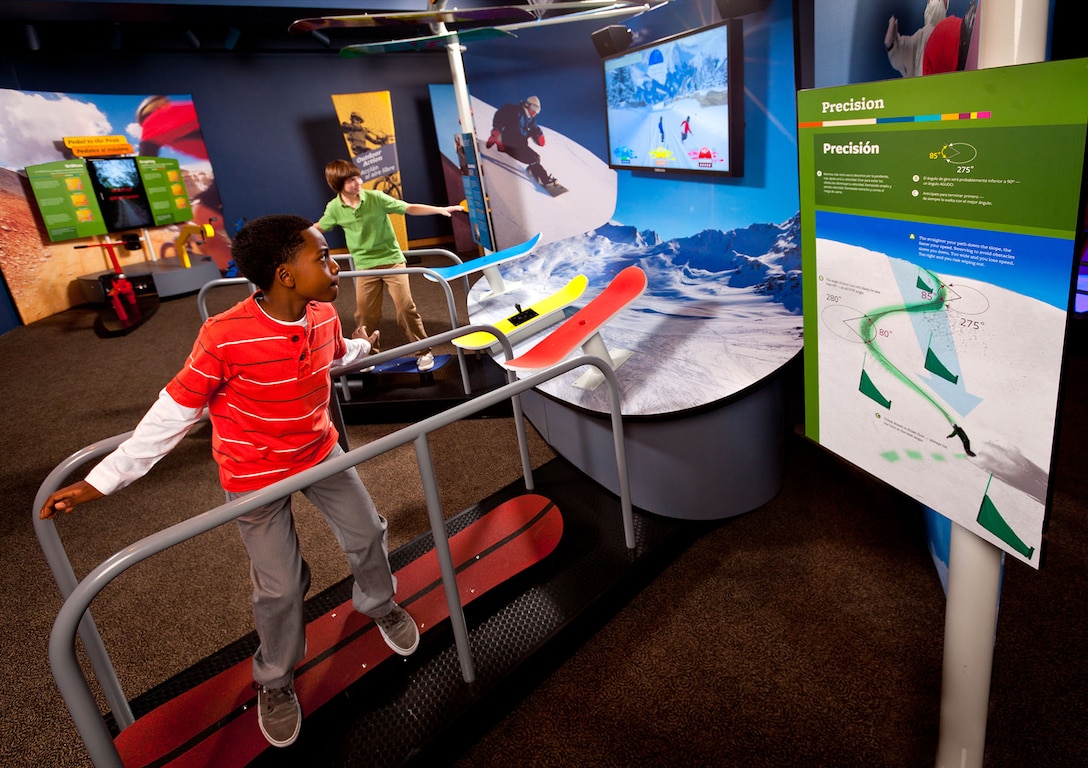 Designed for families and students, the interactive and immersive MathAlive! exhibit brings to life the real math behind what kids love most – video games, sports, fashion, music, robotics, and more. The exhibit will be available free-of-charge to National Museum of the U.S. Air Force visitors from July 23-Oct. 2, 2016. (Photo provided)