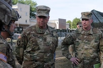 Lt. Gen. Ben Hodges, commander of U.S. Army Europe, visits the operation center for the 30th Medical Company during Anakonda 2016, June 9 in Warsaw, Poland.  Anakonda 2016 is one of U.S. Army Europe's premier multinational training events, which features 24 nations and seeks to train, exercise and integrate Polish national command and force structures into an allied, joint, multinational environment.