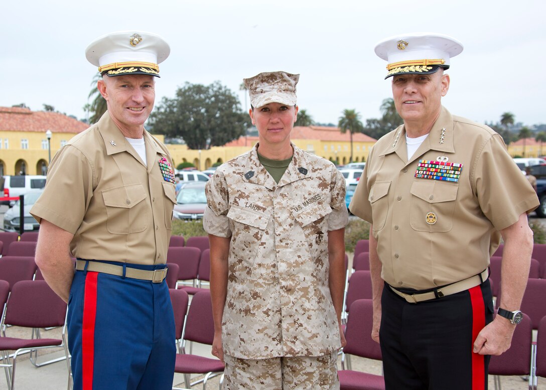 The Assistant Commandant of the Marine Corps, Gen. John M. Paxton Jr., attends the Basic Marine Graduation Ceremony as the parade reviewing officer on Marine Corps Recruit Depot, San Diego, Calif., June 10, 2016. (U.S. Marine Corps photo by Sgt. Tia Dufour/Released)