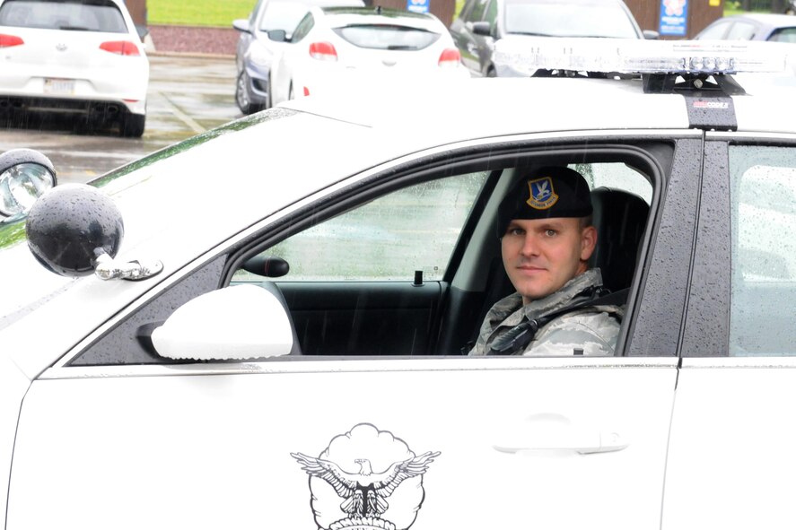 Staff Sgt. Richard Lape, a member of 910th Security Forces patrols the base here June 5, 2016. Lape is representing Air Force Reserve Command in the 20th edition of the Air Force Marathon on Sept. 17, 2016 at Wright Patterson Air Force Base, Ohio. (U.S. Air Force photo/Tech. Sgt. James Brock)