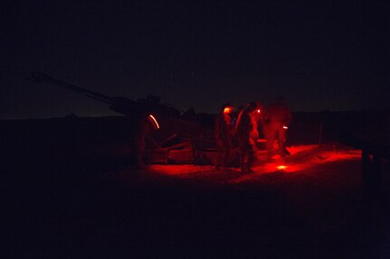 U.S. Soldiers assigned to 1st Battalion, 320 field Artillery Regiment, 2nd Brigade Combat Team, 101st Airborne Division (Air Assault) prepare an M777 howitzer before upcoming fire missions at Kara Soar Base, Iraq, June 2, 2016. The fire missions are in support of Iraqi Army operations to defeat the Islamic State of Iraq and the Levant. Advise and assist teams enable Iraqi security forces as they prepare for upcoming operations by sharing intelligence and helping them develop security strategies and targeting plans. 