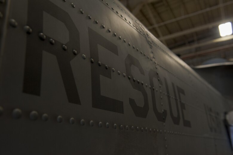 A 33rd Helicopter Maintenance Unit HH-60G Pave Hawk sits ready for inspection June 14, 2016, at Kadena Air Base, Japan. The 33rd HMU performed a 300-hour inspection, required for every 300 hours of flight. The HH-60G conducts combat search and rescue, humanitarian, and search and rescue missions throughout the pacific theater of responsibility. (U.S. Air Force photo by Airman 1st Class Lynette M. Rolen)