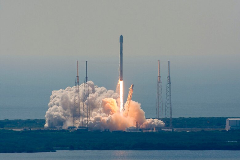 The U.S. Air Force’s 45th Space Wing supported the successful SpaceX Falcon 9 ABS/Eutelsat-2 launch June 15, 2016, at 10:29 a.m. ET from Launch Complex 40 Cape Canaveral Air Force Station, Fla. A combined team of military, government civilians and contractors from across the 45th Space Wing supported the mission with weather forecasts, launch and range operations, security, safety and public affairs. The wing also provided its vast network of radar, telemetry and communications instrumentation to facilitate a safe launch on the Eastern Range. (Courtesy photo by SpaceX/Released)