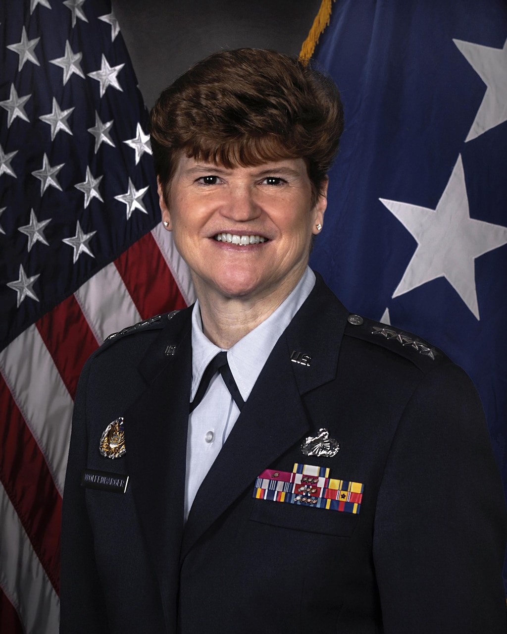 An official photograph of Air Force Gen. Janet C. Wolfenbarger when she served as commander of Air Force Materiel Command at Wright-Patterson Air Force Base, Ohio. Wolfenbarger became the first woman to achieve four-star general rank in the Air Force. She retired from military service in 2015 and has been named as the new chairperson of the Defense Advisory Committee on Women in the Services. Air Force photo