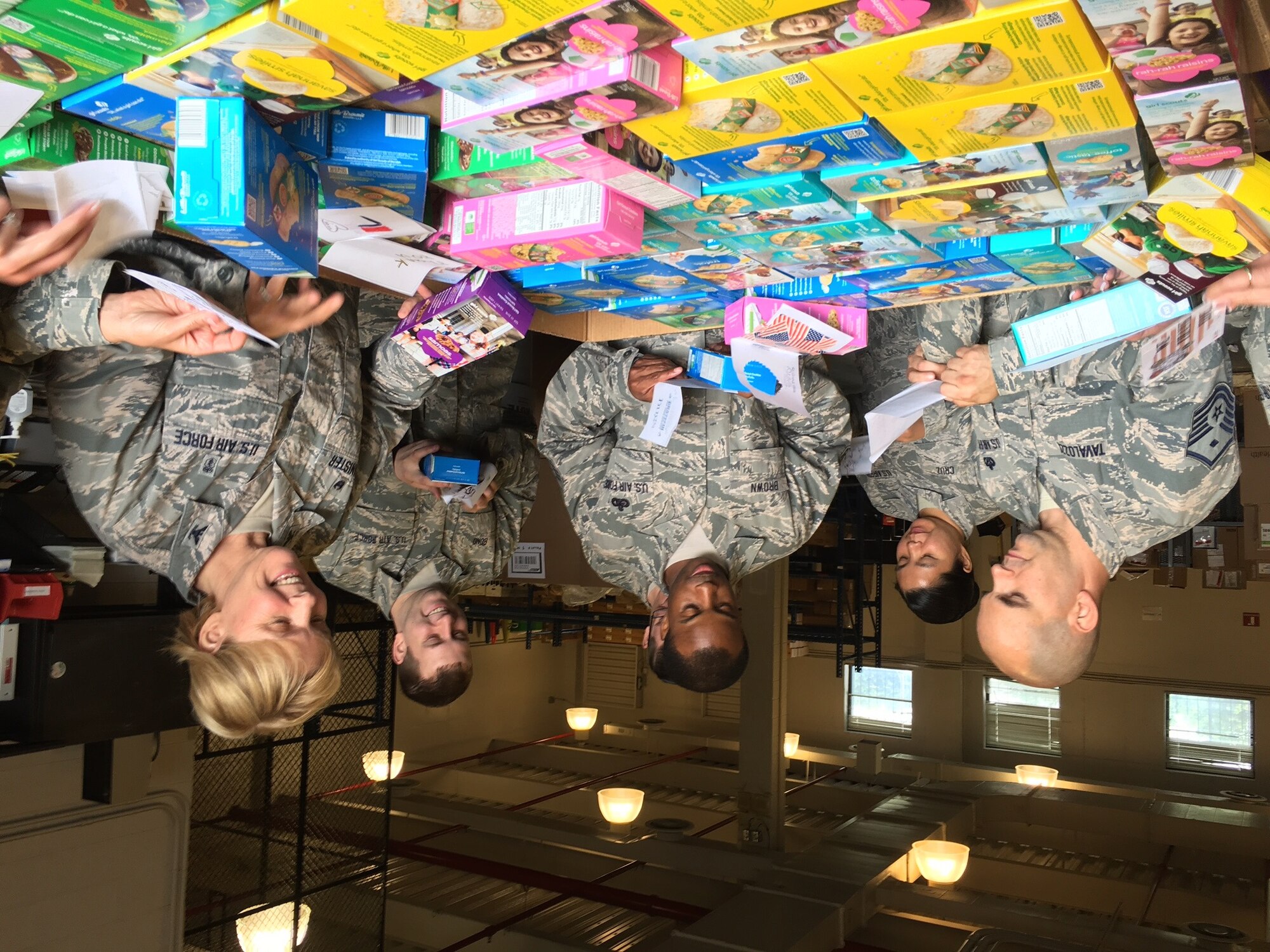 Girl Scouts of Hudson Valley Region, New York sent over 6000 cookies to the service members at Joint Base Andrews. 79th Medical Wing Commander, Colonel Sharon Bannister and her Airmen want to thank all the girl scouts and their customers who donated the cookies. Thank you Girl Scouts!  (US Air Force Photo by Melanie Moore/Released)