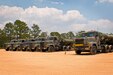 U.S. Army Reserve quartermaster Soldiers stage their M916 light equipment transporter trucks prior to fueling operations during the annual Quartermaster Liquid Logistics Exercise (QLLEX) at Fort Bragg, N.C., June 15, 2016. (U.S. Army photo by Staff Sgt. Dalton Smith/Released)