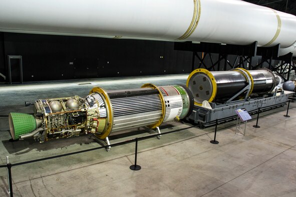 DAYTON, Ohio -- Gambit 3 KH-8 is one of three formerly classified reconnaissance satellites on display in the Space Gallery at the National Museum of the U.S. Air Force. The three satellites were among the most important U.S. photo reconnaissance systems used from the 1960s to the 1980s, and played a critical role in winning the Cold War and maintaining U.S. national security. (U.S. Air Force photo) 