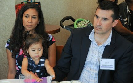 Capt. Aaron Marquez of the Army Reserve’s 301st Military Intelligence Battalion, right, and his wife Ivette join nearly two-dozen Army Reserve Soldiers and their families during a congressional roundtable discussion hosted by the U.S. Senate and House Military Family Caucuses during a Yellow Ribbon event June 10 at the Westin Tysons Corner Hotel in Falls Church, Va. The U.S. Senate and House Military Family Caucuses consist of senators and congressmen/women who want to work together for issues and policies that impact military families.