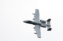 An A-10 Thunderbolt II from Davis-Monthan Air Force Base, Ariz., flies by in a show of force demonstration, June 13, 2016, in the Joint Pacific Alaska Range Complex during RED FLAG-Alaska 16-2. The A-10 was designed for close-in support of ground troops, close air support and providing quick-action support for troops against helicopters, vehicles and ground troops. (U.S. Air Force photo by Staff Sgt. Ashley Nicole Taylor/Released)