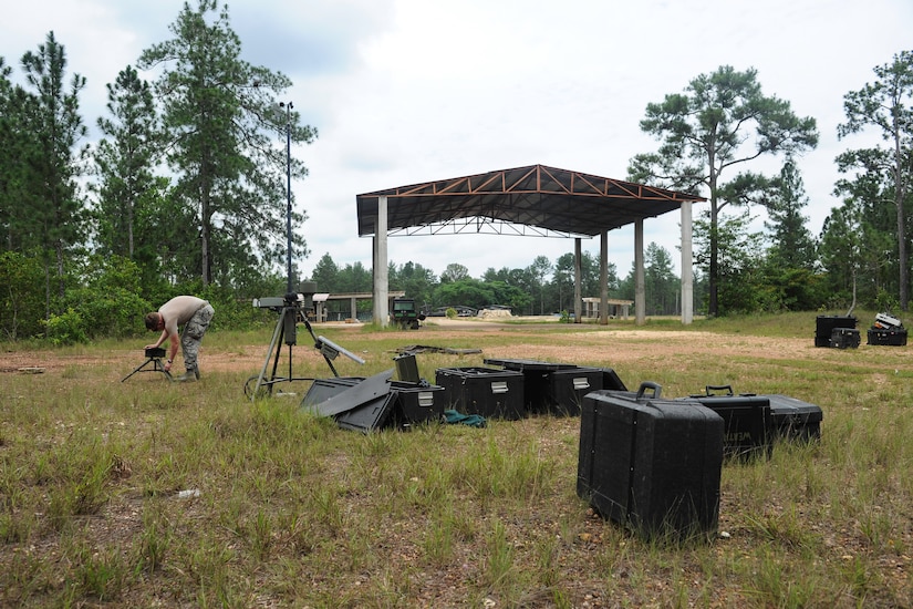 U.S. Air Force Senior Airman Tyler DeHaven, 612th Expeditionary Air Base Squadron battlefield weather forecaster, unpacks and sets up a tactical meteorological observing station during the twentieth iteration of Operation CARAVANA, in Mocorón, Honduras, June 7, 2016. The TMOS is a compact weather station used in various field operations that measures, wind speed and direction, barometric pressure, air temperature, and relative humidity among other things. CARAVANA is the name given to the recurring operation whereby Joint Task Force-Bravo provides the Honduran military with airlift support to give Honduran troops freedom of movement and access to outposts in the Gracias a Dios, Colón and Olancho departments to disrupt and deter illicit trafficking of drugs, weapons and money. (U.S. Air Force photo by Staff Sgt. Siuta B. Ika)