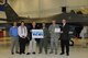 Members of the National Weather Service and 148th Fighter Wing pose for a photo during a ceremony June 16, 2016 at the 148th Fighter Wing.  The ceremony marked the 148th Fighter Wing's third StormReady certification, a nationwide program that helps communities better protect their citizens during severe weather. (U.S. Air National Guard Photo by Tech. Sgt. Scott G. Herrington)
