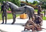 The new U.S. Army Veterinary Corps monument is on display at the U.S. Army Medical Department Museum at Fort Sam Houston. It was dedicated June 3.