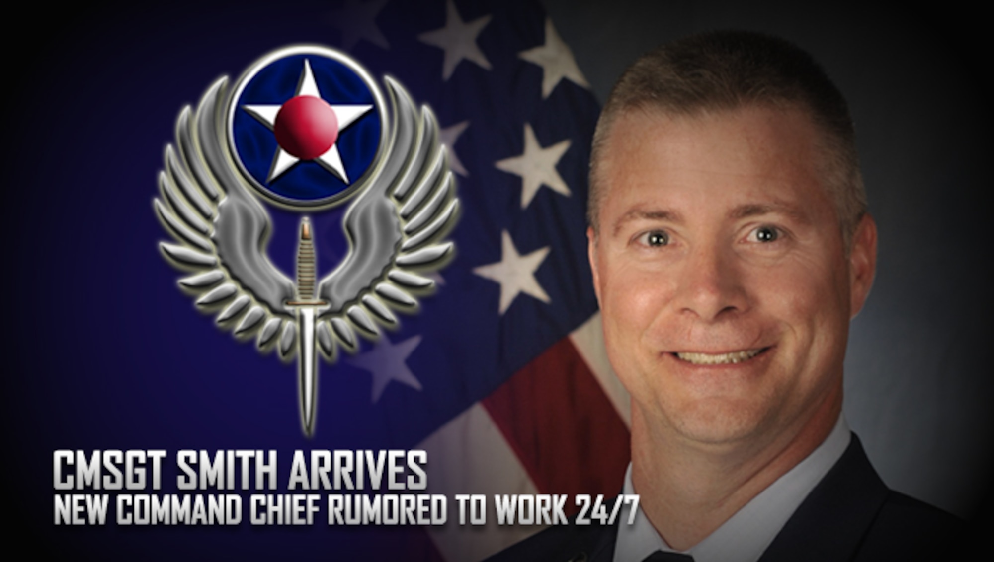 Graphic illustration of Chief Master Sgt. Gregory Smith, new command chief of Air Force Special Operations Command.