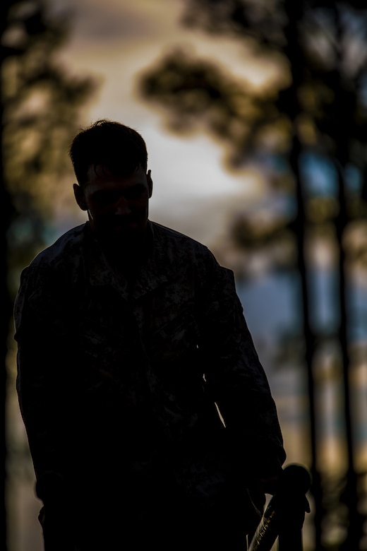 A Marine traverses an obstacle at the confidence course on Marine Corps Recruit Depot Parris Island during a physical training event June 9. The Provost Marshal’s Office coordinated the event to challenge the Marines physically, build camaraderie, and promote teamwork. Marines from every section of PMO participated in the event. The Marine is with PMO, Marine Corps Air Station Beaufort.