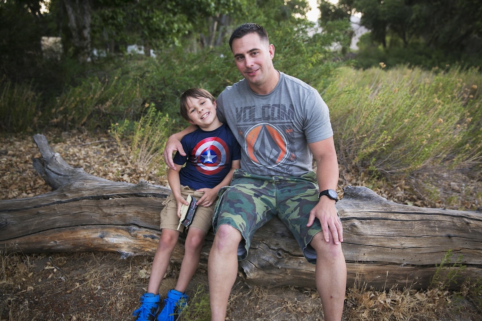 Gunnery Sgt. Ira Heide works hard to balance his duties as a Marine and his obligations as a single parent. He has served as a Marine for 16 years and as a father for seven to his son, Jessen.