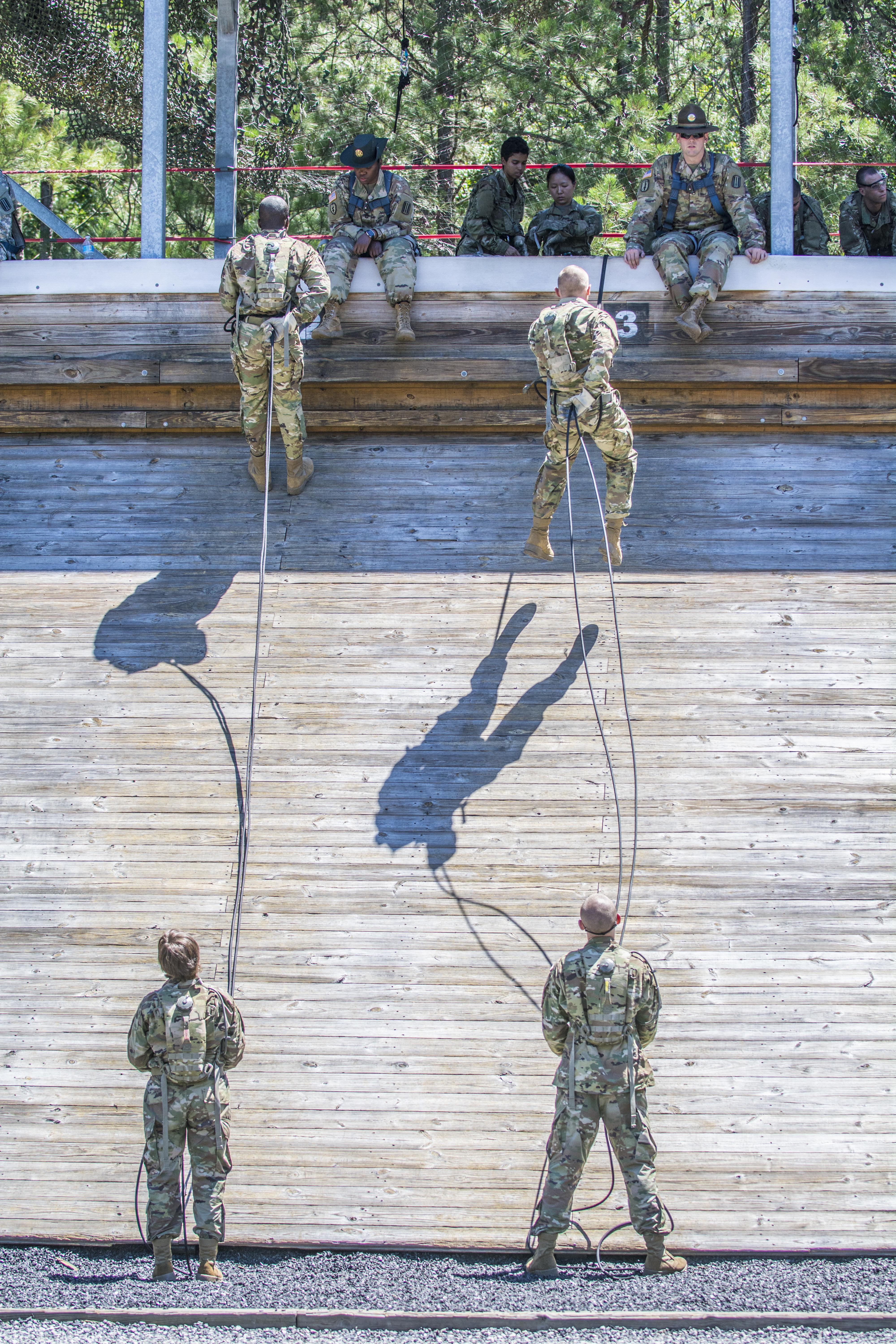 Rappelling Soldiers