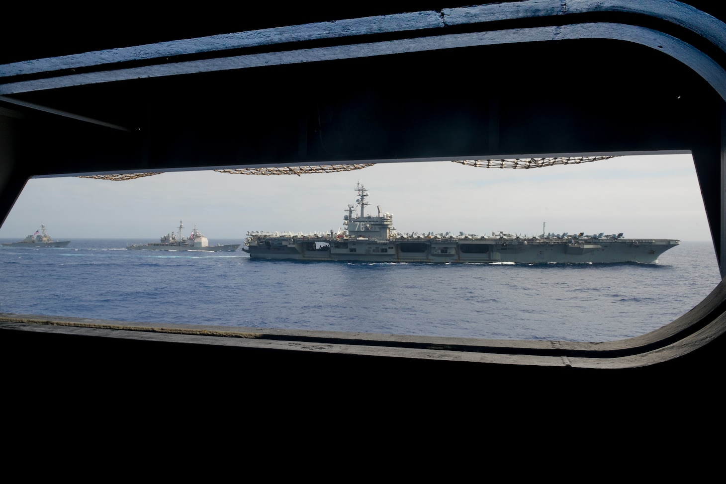PHILIPPINE SEA (June 18, 2016) - The Nimitz-class aircraft carriers USS John C. Stennis (CVN 74) and USS Ronald Reagan (CVN 76) conduct dual carrier strike group operations in the U.S. 7th Fleet area of operations in support of security and stability in the Indo-Asia-Pacific. The operations mark the U.S. Navy's continued presence throughout the area of responsibility. (U.S. Navy photo by Mass Communication Specialist 3rd Class Kenneth Rodriguez Santiago / Released)