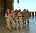 The deactivation of MAG-49 and consolidation of HMLA 773 ceremonies were held at Robins, June 16, 2016.  The unit was part of Team Robin for more than six years. (U.S. Air Force photo by Ed Aspera)