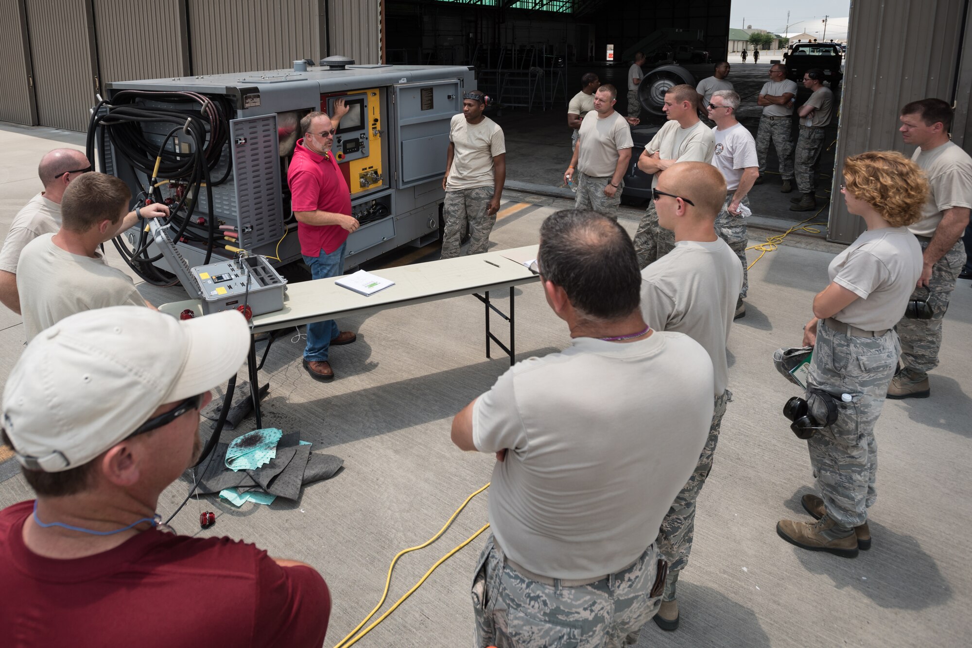 Airmen from the Connecticut, Montana, Missouri and Kentucky Air National Guard attend a training class on hydraulic testing at the Air National Guard’s Air Dominance Center in Savannah, Ga., June 14, 2016. The class is part of Maintenance University here, a weeklong course designed to provide intensive instruction in aircraft maintenance. Now in its eighth year, Maintenance University is sponsored by the 123rd Airlift Wing. (U.S. Air National Guard photo by Lt. Col. Dale Greer)