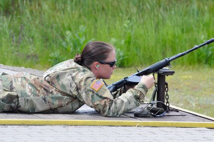 U.S. Army Reserve Sgt. Ashley Redd, an Information Technology Specialist, with 
324th Expeditionary Signal Battalion, Bravo Co., based at Fort Warden, Ga., loads a 
5.56 Beryl Rifle during a friendly marksmanship competition with Polish Army Soldiers at the Warszawska Brygada Pancerna Range in Warsaw, Poland, May 28.