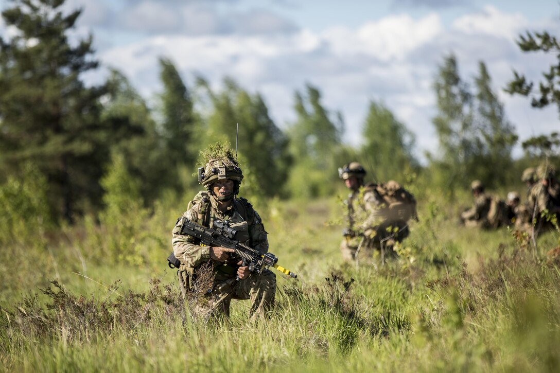 Multinational force standards allow NATO troops to apply firepower at the precise moment needed at Adazi Military Base, Latvia, June 18, 2016. Exercise Saber Strike 16  was an exercise with more than 10,000 service members from the U.S. and 12 NATO partner nations. 
