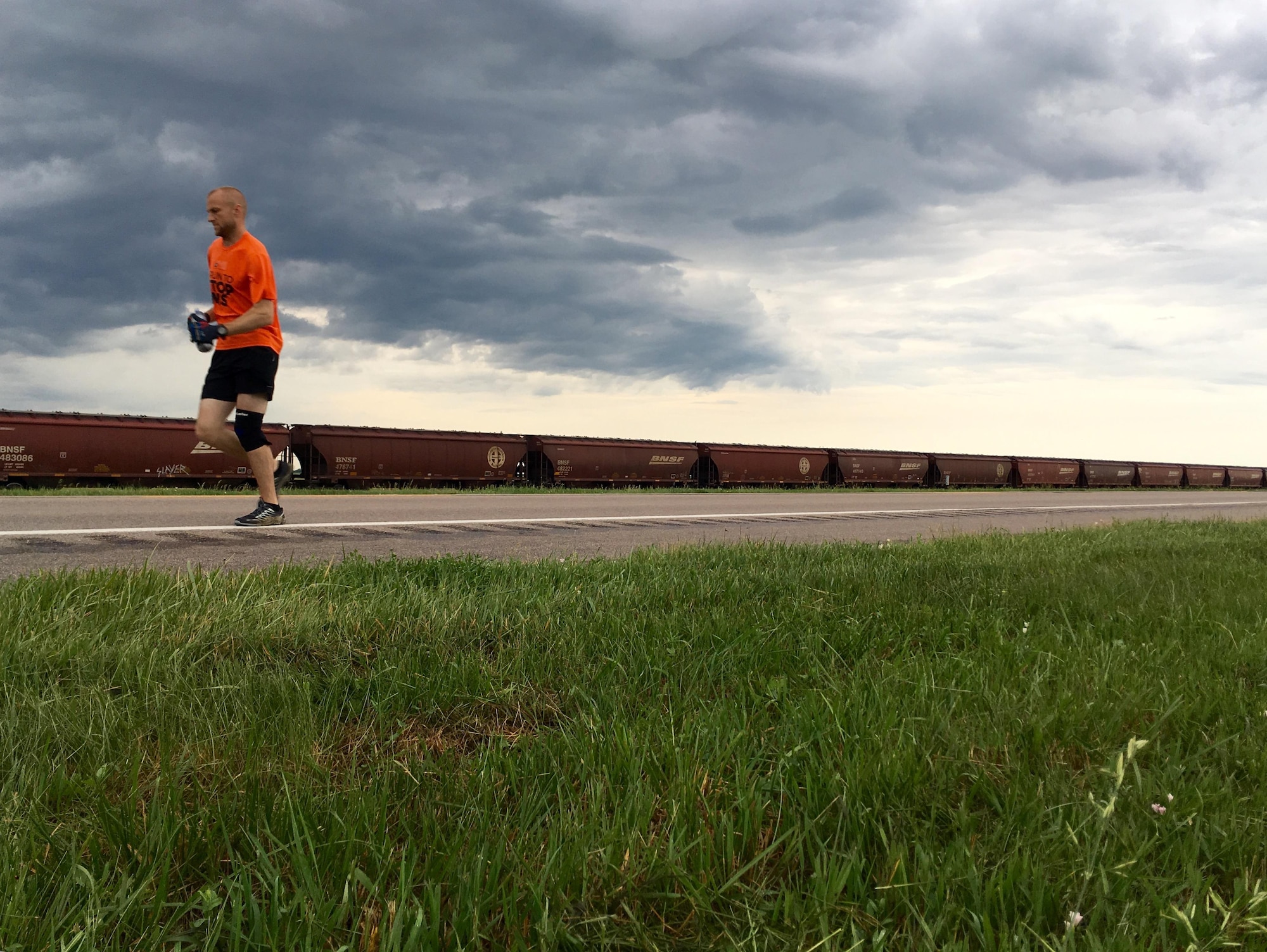 Staff Sgt. Sammy Bridges, NCO in charge of operations support with the 55th Security Forces Squadron at Offutt Air Force Base, Neb., was one of 17 runners selected out of hundreds of ultra-runner applicants to complete the MS Run the US Relay June 8 through June 13, 2016, raising funds for a cure for multiple sclerosis. Bridges dedicated the run to his mother-in-law, who suffers from MS.
