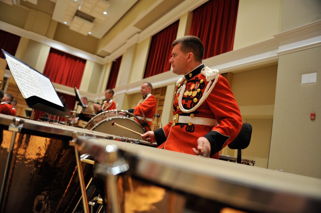 Marine Band in rehearsal at the John Philip Sousa Band Hall in Washington, D.C.