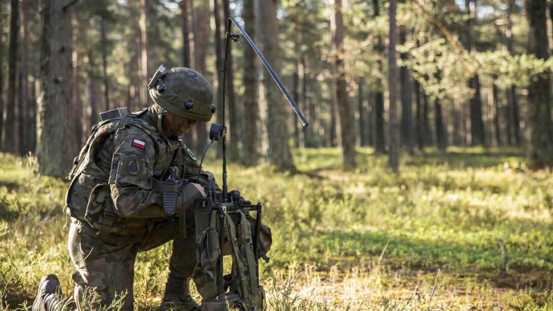 Multinational force standards allow NATO troops to apply firepower at the precise moment needed at Adazi Military Base, Latvia, June 18, 2016. Exercise Saber Strike 16  was an exercise with more than 10,000 service members from the U.S. and 12 NATO partner nations. 
