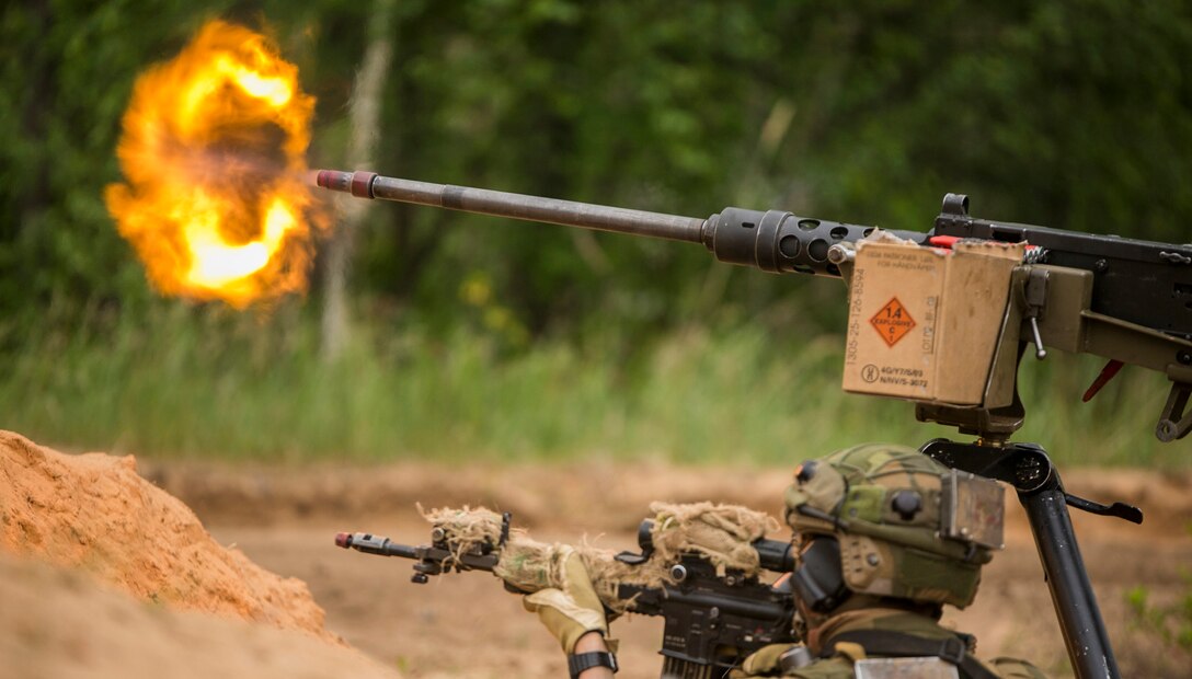 Multinational force standards allow NATO troops to apply firepower at the precise moment needed at Adazi Military Base, Latvia, June 18, 2016. Exercise Saber Strike 16  was an exercise with more than 10,000 service members from the U.S. and 12 NATO partner nations. 
