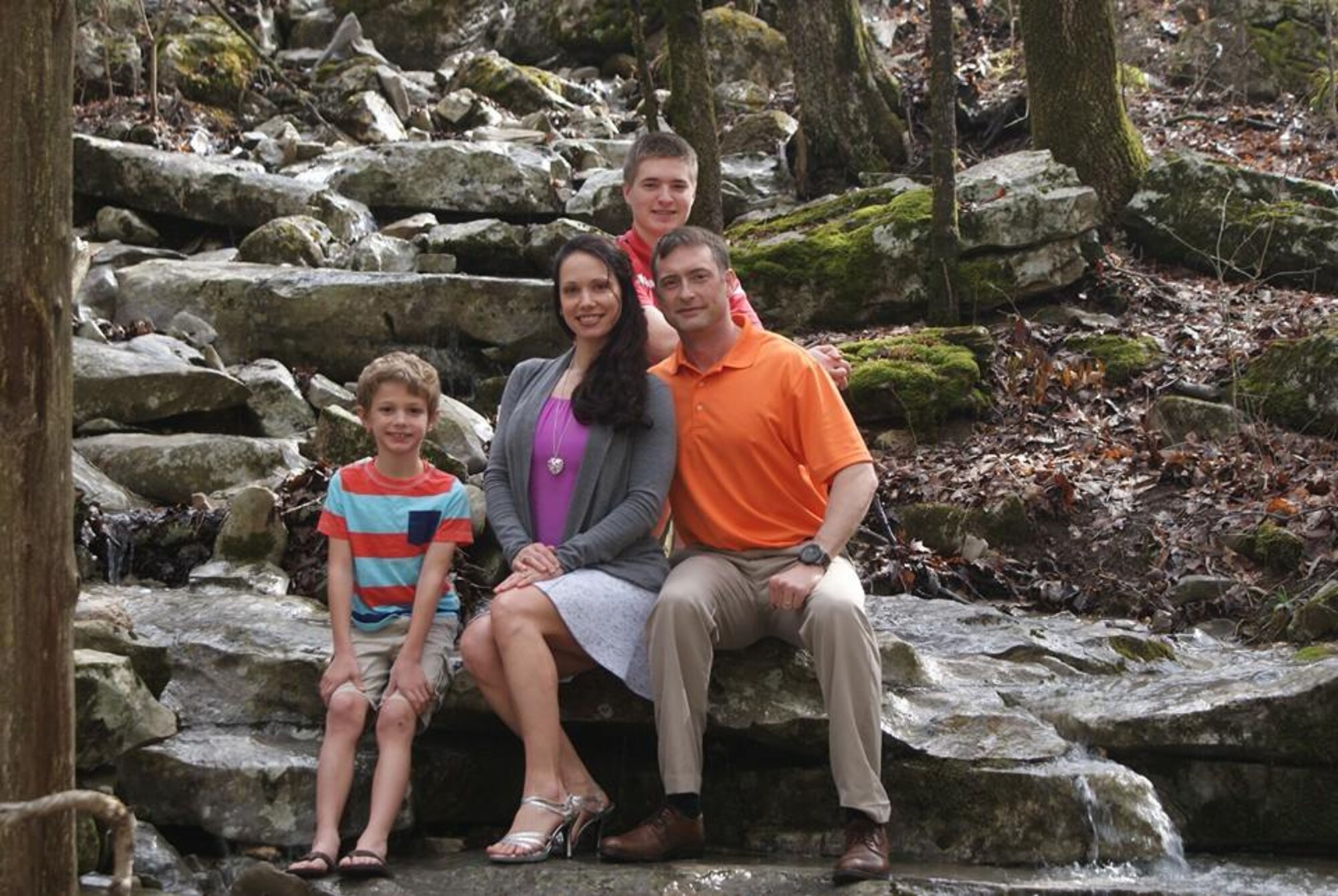For Ginny Burns, software engineer at AEDC, health and fitness play a huge role in her life. One of her hobbies is competing in National Physique Committee fitness competitions, and not only does she make it a priority to stay in shape, her entire family offers support and are also active in athletics. Pictured is the Burns Family, left to right: Thane, Ginny and Ray; Blaine, in back. (Courtesy photo)