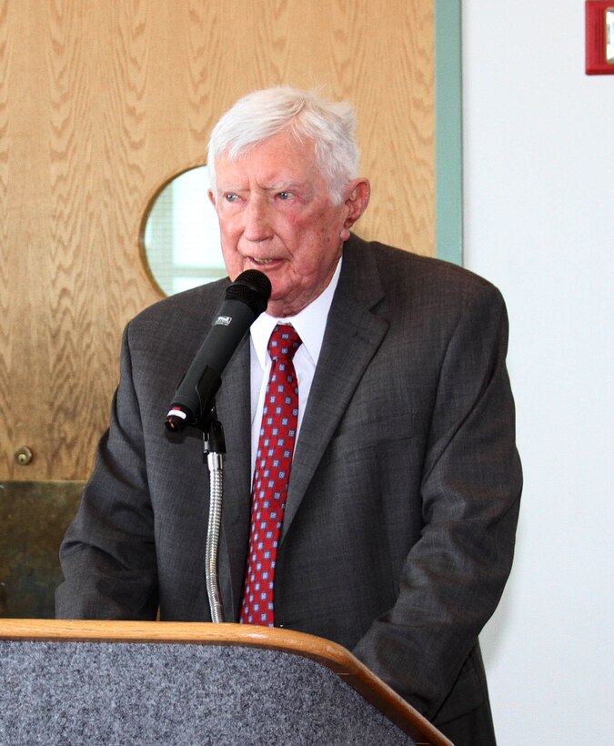 Former Chief of Surveys Bob Spies spoke about the history of the District during the 150th Anniversary celebration on June 15, 2016 at the Independence Seaport Museum in Philadelphia. 