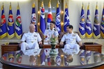 160617-N-SR567-035 BUSAN, Republic of Korea (June 17, 2016) Adm. Scott Swift, the commander of U.S. Pacific Fleet, meets with Republic of Korea (ROK) Navy Vice Adm. Lee, Ki-Shik, the commander of ROK Fleet, during a three-day visit to the ROK. During his visit, Swift will meet with U.S. and ROK military and civilian leaders, and visit with Sailors serving throughout the peninsula. (U.S. Navy photo by Mass Communication Specialist 3rd Class Wesley J. Breedlove/Released)
