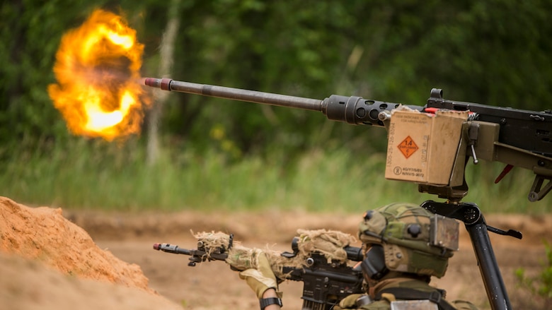 Multinational force standards allow NATO troops to apply firepower at the precise moment needed at Adazi Military Base, Latvia, June 18, 2016. Exercise Saber Strike 16 was an exercise with more than 10,000 service members from the U.S. and 12 NATO partner nations. 