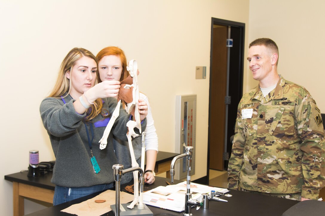 Lt. Col. Matthew Luzzatto, district commander, participated in the Charleston Metro Chamber of Commerce's Principal for a Day program where he shadowed the principal of Wando High School to learn about their STEM program. 