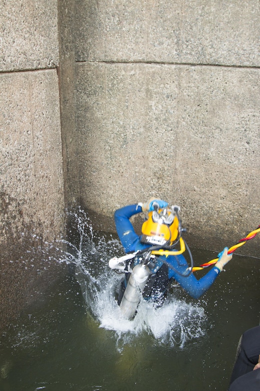 The St. Stephen Powerhouse recently underwent maintenance for the turbine generators that produce power. Underwater divers were called in to complete the work below the surface of the water.