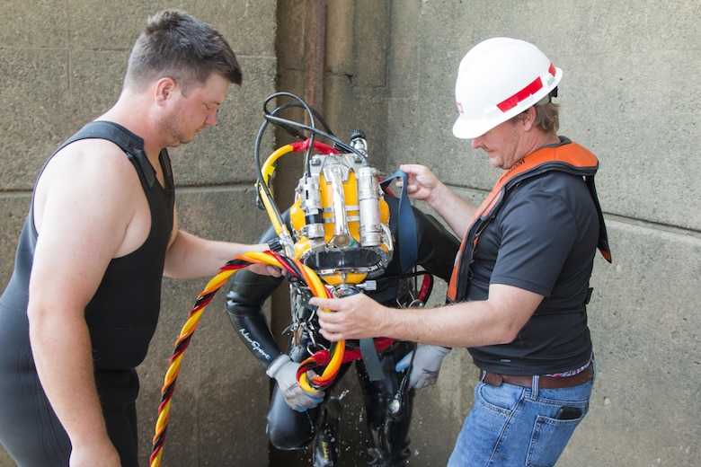 The St. Stephen Powerhouse recently underwent maintenance for the turbine generators that produce power. Underwater divers were called in to complete the work below the surface of the water.