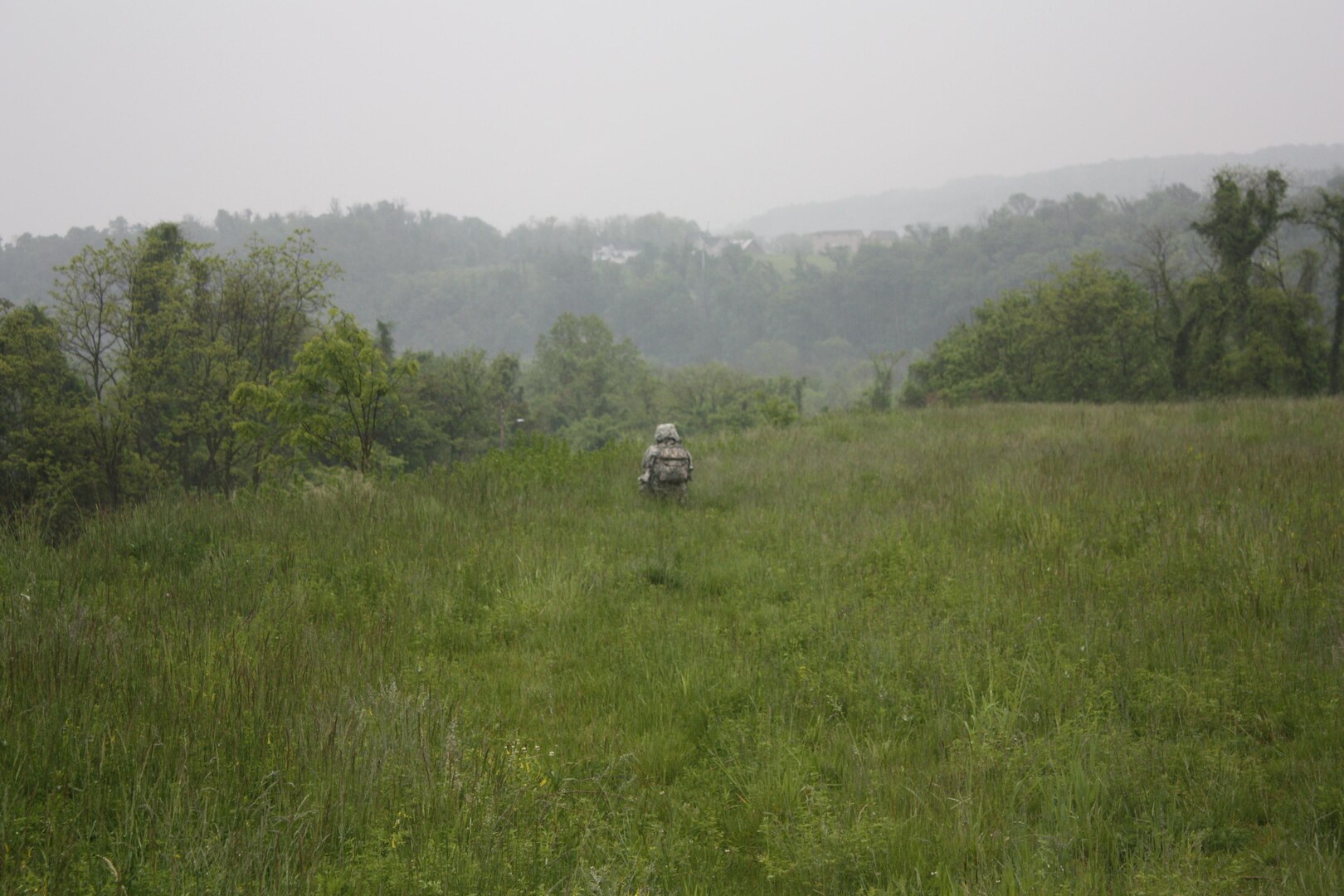 The Reserve training mission included a land navigation exercise over formidable terrain. 