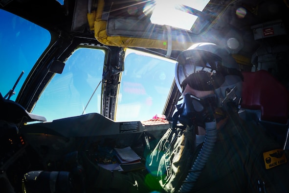 Lt. Col. Wade Karren, 11th Bomb Squadron commander, copilots a B-52 Stratofortress during a B-52 and B-1 Lancer integration flight June 15, 2016. Since October 1, 2015, all of the Air Force’s bombers have been unified under Air Force Global Strike Command, which is now responsible for organizing, training and equipping all bomber Airmen. (U.S. Air Force photo/Senior Airman Luke Hill)