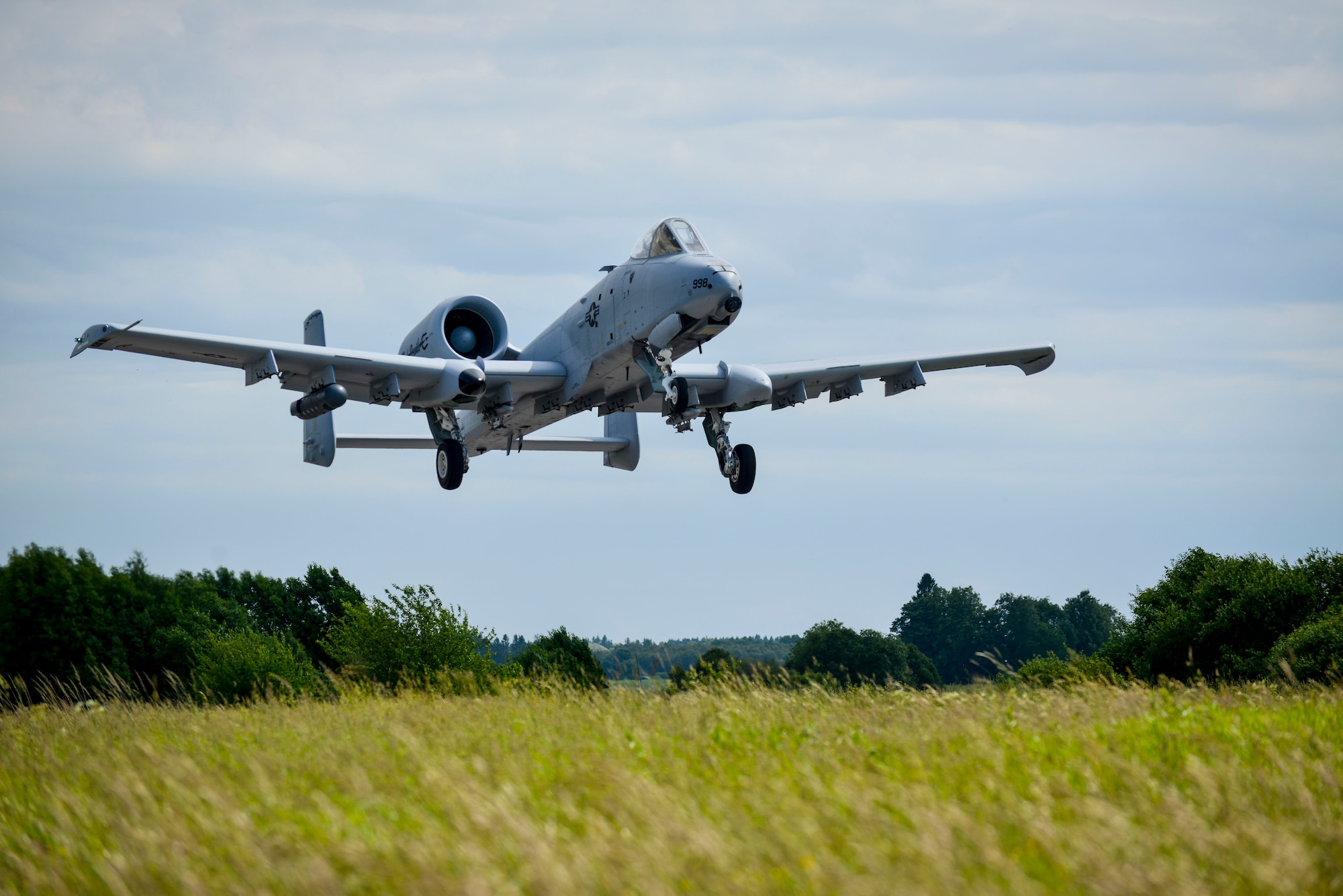 An A-10C Thunderbolt II from the 107th Fighter Squadron, lands on a highway June 21, 2016, in Tallinn, Estonia. U.S. forces are in Europe participating in Saber Strike 16; a long-standing, U.S. Joint Chiefs of Staff-directed, U.S. Army Europe-led cooperative-training exercise, which has been conducted annually since 2010. This year’s exercise will focus on promoting interoperability with allies and regional partners. The United States has enduring interests in supporting peace and prosperity in Europe and bolstering the strength and vitality of NATO, which is critical to global security. (U.S. Air Force photo/Senior Airman Nicole Keim)