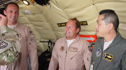 More than 50 members of the Hawaii Air National Guard (HIANG) and three KC-135 Strotankers, based at Joint Base Pearl Harbor-Hickam (JBPH-H) have returned home following a four-month deployment in support of Operation Inherent Resolve.  The three KC-135 Stratotankers belonging to the 203rd Air Refueling Squadron, along with flight and maintenance crews and other support personnel were part of the 18-Nation air Coalition in the fight against Daesh or ISIS.  Two tankers and most of the Airmen arrived today at JBPH-H following  the long flight from Al Udeid Air Base in Qatar. June 20, 2016, Joint Base Pearl Harbor-Hickam, Hawaii (US Air National Guard Photo By Tech. Sgt. Andrew Jackson - Released)
