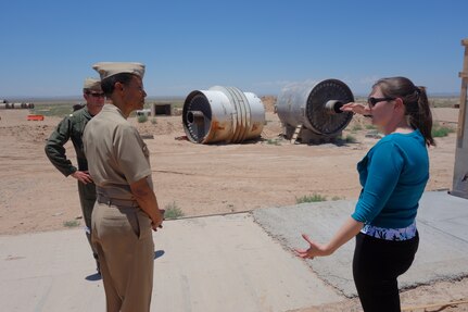 U.S. Navy Adm. Cecil D. Haney, U.S. Strategic Command \r\n(USSTRATCOM) commander (front, left), receives a tour of a research and \r\ndevelopment field test site during his visit to Kirtland Air Force Base, N.M., \r\nJune 21, 2016. While there, Haney also met with Airmen assigned to the base and \r\nprovided remarks at the 2016 Strategic Deterrent Coalition (SDC) Symposium in \r\nAlbuquerque. During the symposium, Haney and other leaders from the DoD and \r\ninternational organizations discussed the importance of maintaining a safe, \r\nsecure, effective and ready nuclear deterrence force, as well as the need for \r\nmodernization. "Sustainment alone won&#39;t meet future adversarial threats," Haney \r\nsaid. "We simply must modernize." One of nine DoD unified combatant commands, \r\nUSSTRATCOM has global strategic missions, assigned through the Unified Command \r\nPlan, which include strategic deterrence; space operations; cyberspace \r\noperations; joint electronic warfare; global strike; missile defense; \r\nintelligence, surveillance and reconnaissance; combating weapons of mass \r\ndestruction; and analysis and targeting. (USSTRATCOM photo by U.S. Air Force \r\nMaj. David Herndon)