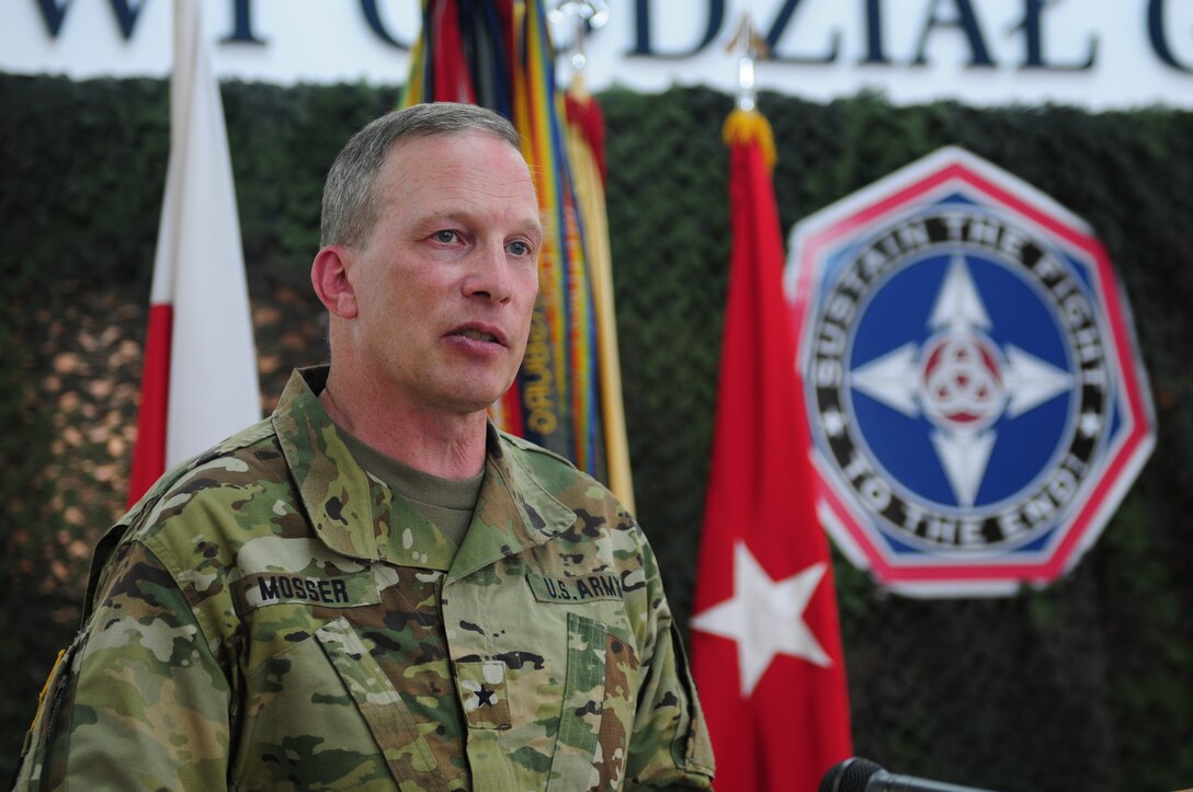 Soldiers in the 364th ESC celebrate the 241st Army Birthday in Warsaw, Poland during Anakonda 16 June 14.