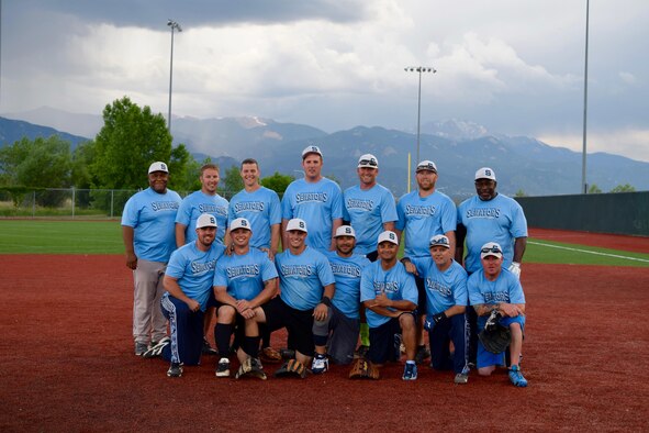 Sheppard Senators, Sheppard Air Force Base's men's varsity softball team. Back Row (Left to Right): Ronald Brown, 363rd Training Squadron; Tech. Sgt. Ryan McCune, 361st Training Squadron; Senior Airman Ryan Ashley, 82nd Aerospace Medical Squadron; Staff Sgt. Patrick Gordon, 361st Training Squadron; Master Sgt. Steven Clinton, 982nd Maintenance Squadron; Tech Sgt. Kyle Beisner, 364th Training Squadron; Staff Sgt. Carlos House, U.S. Army retired. Front Row (Left to Right): Staff Sgt. Matthew Brown, 361st Training Squadron; Senior Airman Desmond Greer, 82nd Medical Operations Squadron; Staff Sgt. Andrew Purshock, 362nd Training Squadron; Miguel Aguilar, 82nd Force Support Squadron; Master Sgt. Junicio Cacal, 82nd Aerospace Medical Squadron; Master Sgt. Michael Smith, 82nd Medical Operations Squadron; Tech. Sgt. Vincent Lopez, 365th Training Squadron.