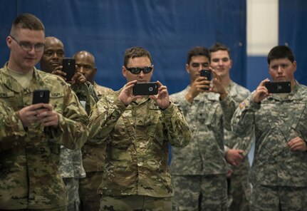 U.S. Army Reserve military police Soldiers prepare to record video of fellow Soldiers being shot by the X26 Taser during a taser familiarization training event conducted by the 290th MP Brigade and the 304th MP Battalion, both headquartered in Nashville, Tennessee, June 21, during Guardian Justice at Fort McCoy, Wisconsin. Guardian Justice is a military police specific training exercise that focuses on combat support and detainee operations skills.  (U.S. Army photo by Master Sgt. Michel Sauret)