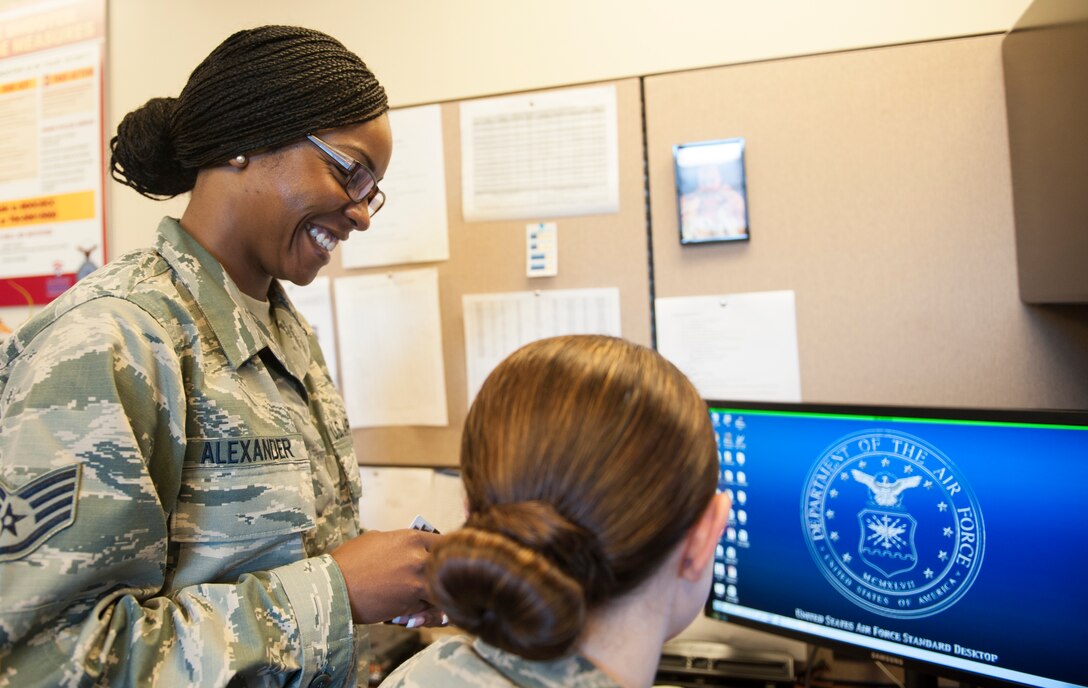 Staff Sgt. Nortaya Alexander, Air Combat Command Headquarters Squadron personnel technician, was presented the Langley Chief’s Group Sharp Airman Award at Langley Air Force Base, Va. on June 17.