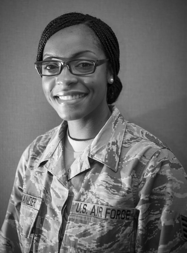 Staff Sgt. Nortaya Alexander, Headquarters Air Combat Command personnel technician, was presented the Langley Chief’s Group Sharp Airman Award at Langley Air Force Base, Va. on June 17.